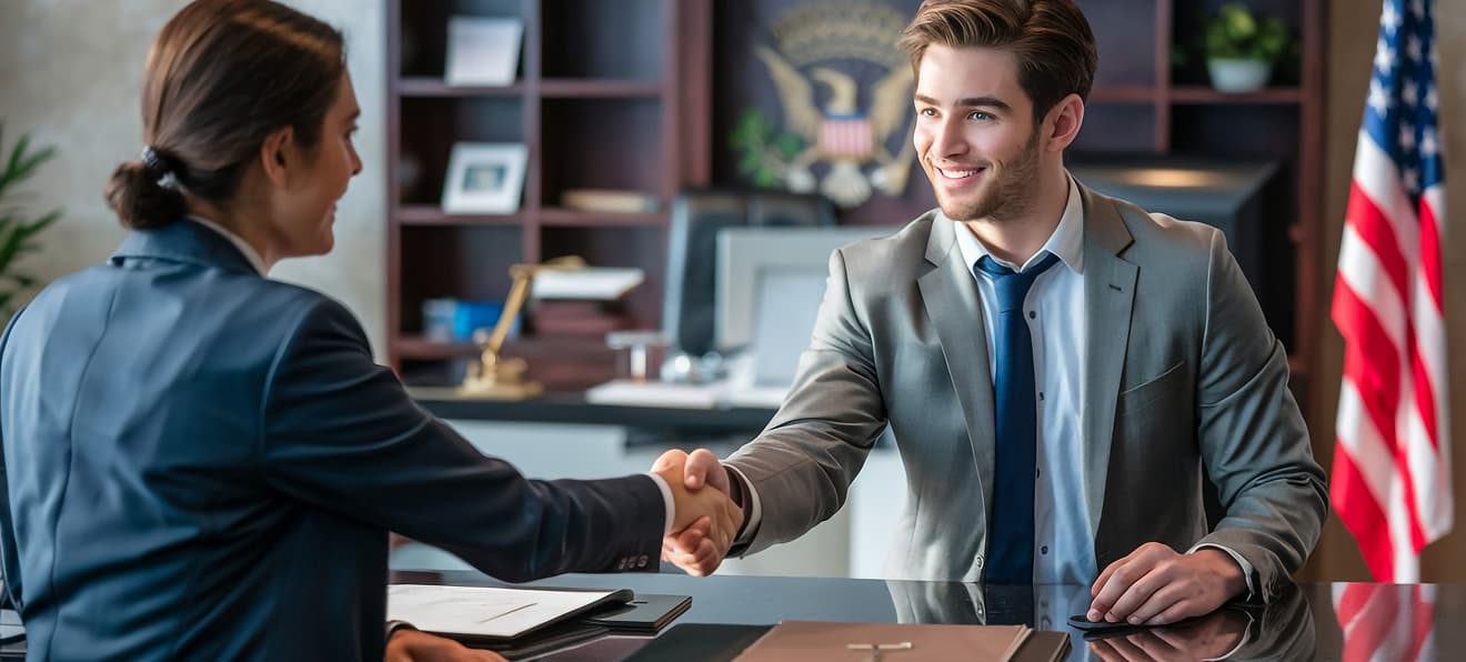 Consultant reviewing financial documents with a client